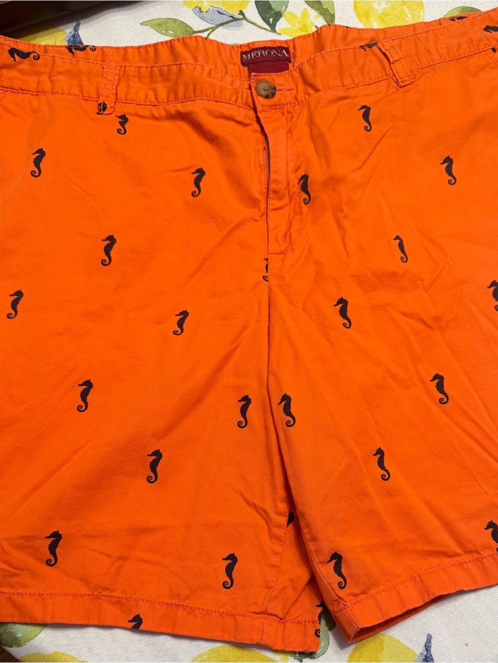 Merona Orange Cotton Shorts with Pink Trim